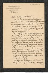 Nachlass Franz Steindachner, Brief von Chr. Lütken an Franz Steindachner (04.06.1889), Inv.Nr. 317.15, Seite 1